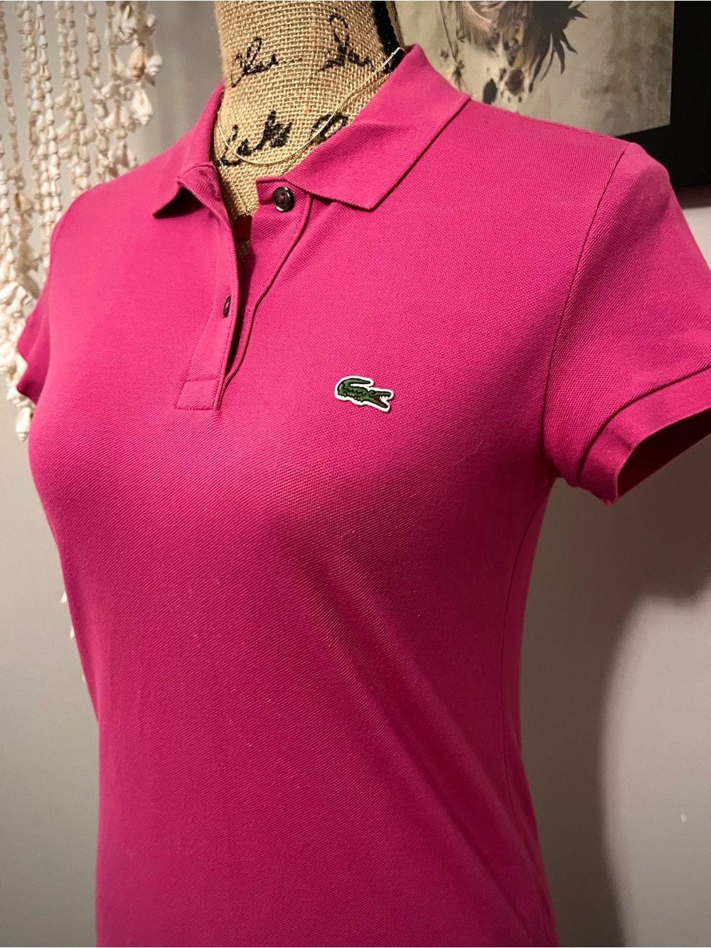 Lacoste Women's Hot Pink Short-Sleeve Polo